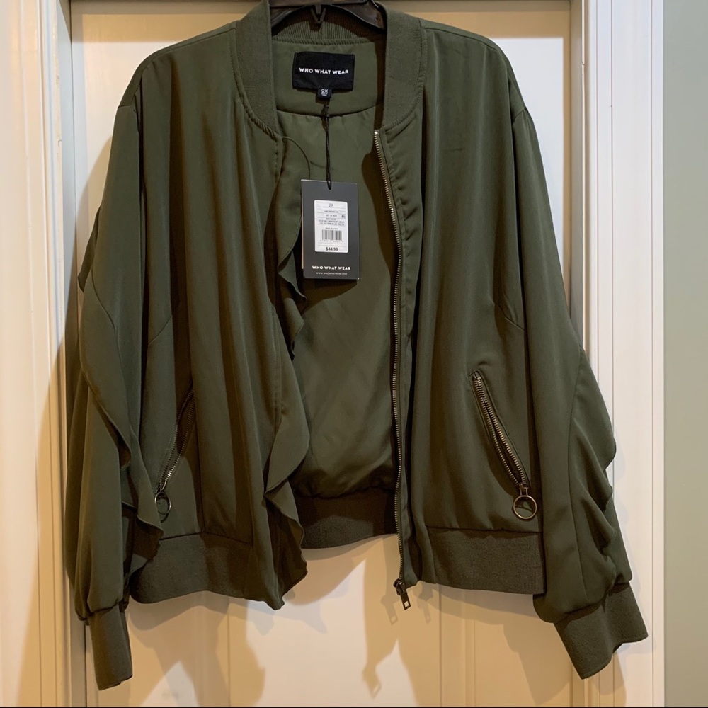 Olive Green Casual Jacket